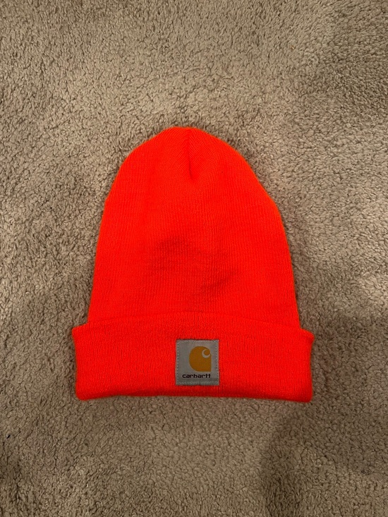 Carhartt Accessories - Carhartt Neon Orange Cuffed Beanie
